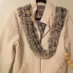 Chico's Ivory White Jacket Sz. 2 Not Worn!